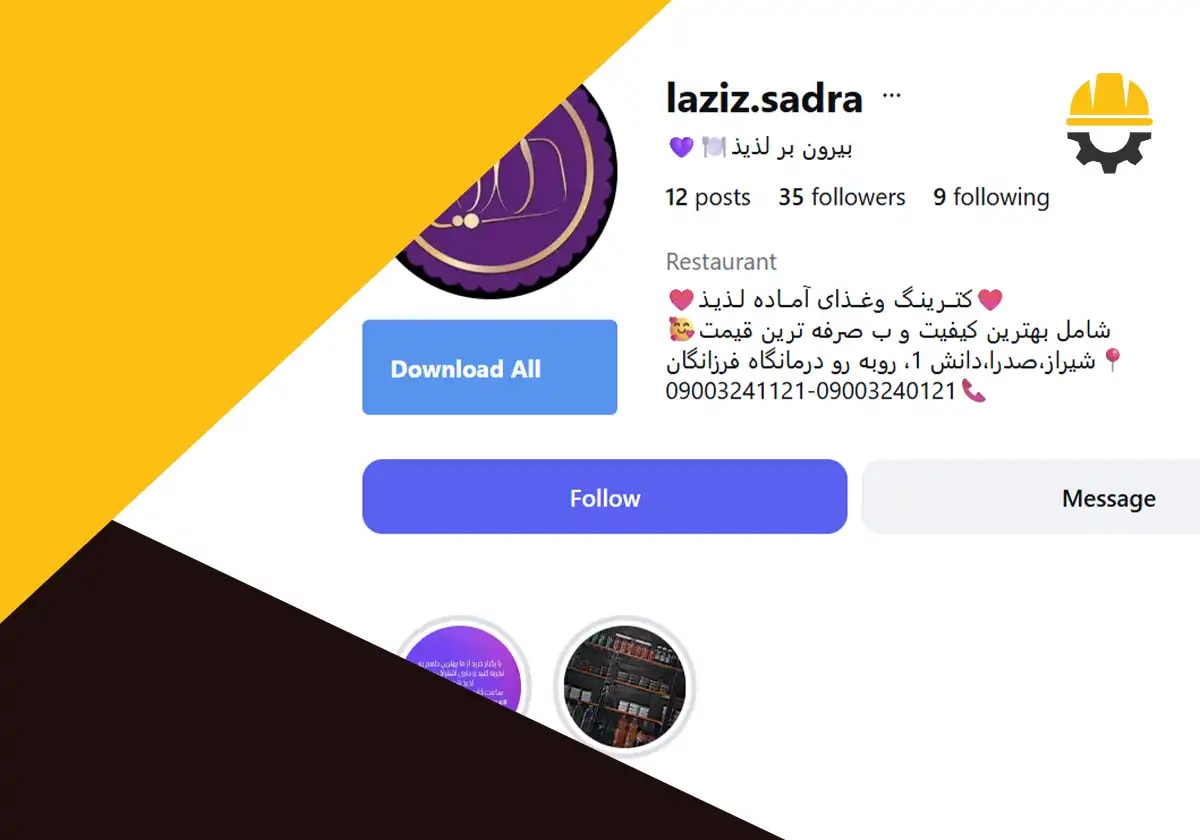 صفحه اینستاگرام بیرون بر لذیذ